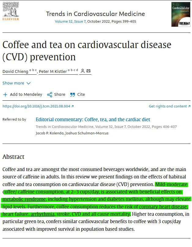 Positive effects of Coffee and Tea on Cardiovascular Disease prevention